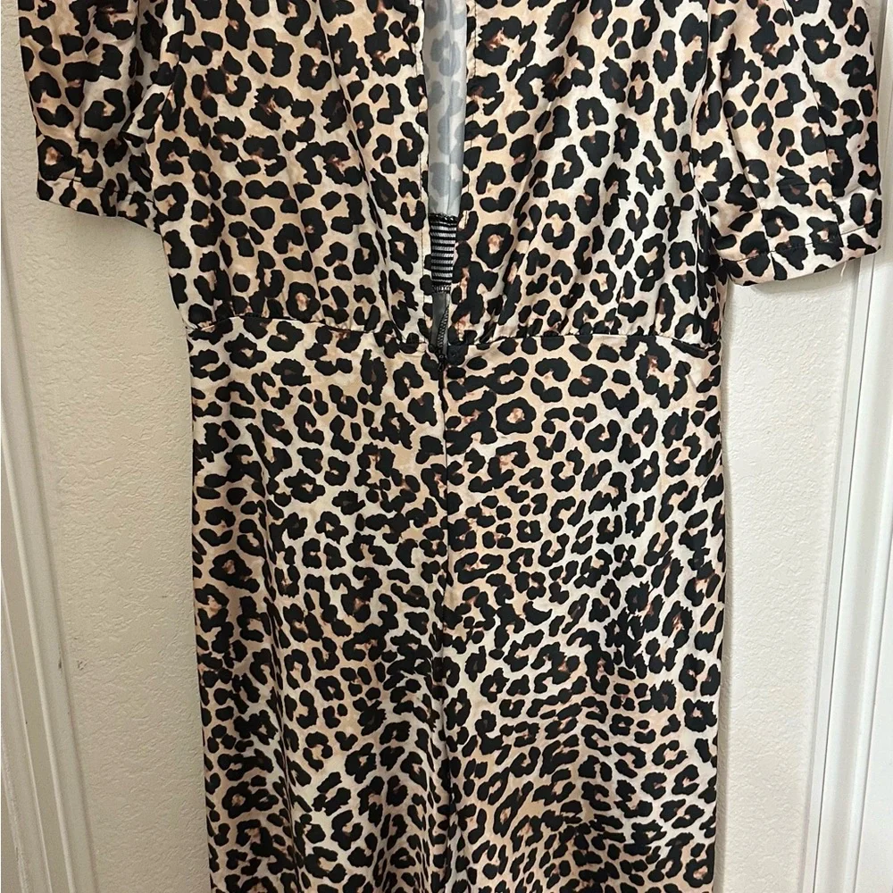 ASOS Leopard Midi Dress - Picture 3 of 4